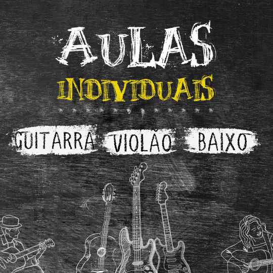 Aulas individuais de violão, guitarra e baixo